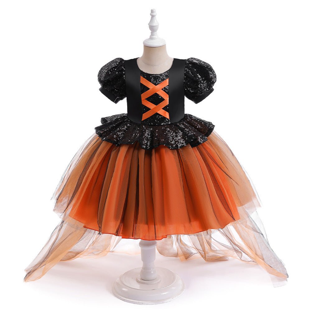 Halloween Girls' Witch Performance Costume Party Dress - SMARTMARTNZ