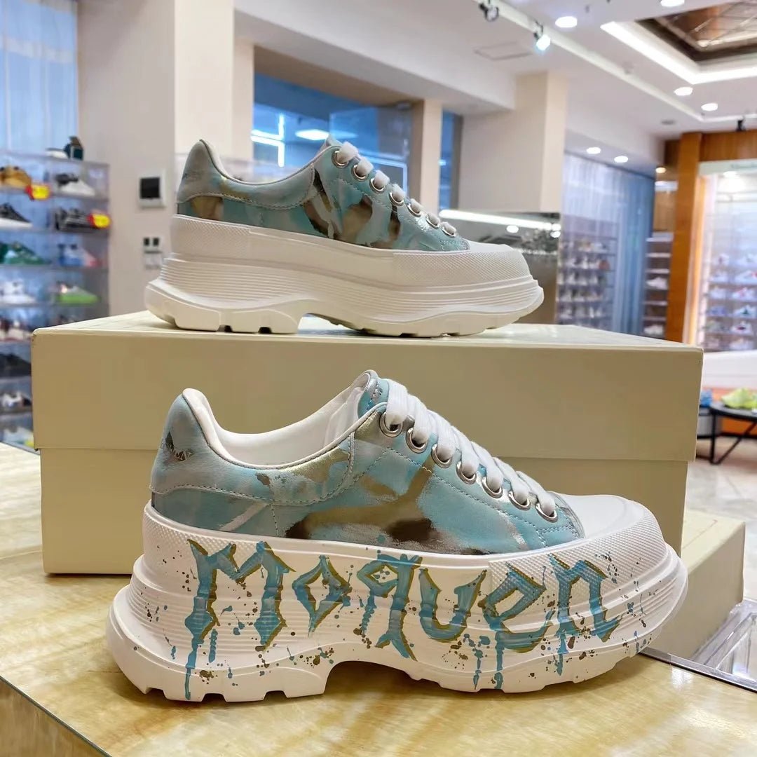 Handcrafted Leather Casual Sneakers – Unisex Platform Trainers | Original Flat Loafers for Men’s Footwear - SMARTMARTNZ