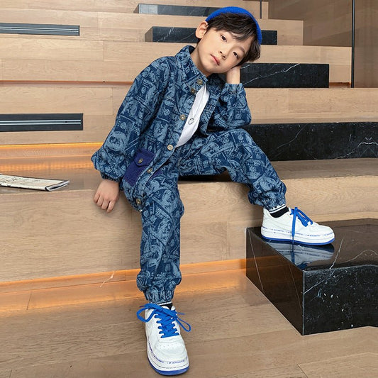 Handsome Boy Clothes Spring And Autumn Two Piece Set - SMARTMARTNZ