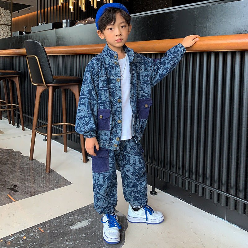 Handsome Boy Clothes Spring And Autumn Two Piece Set - SMARTMARTNZ