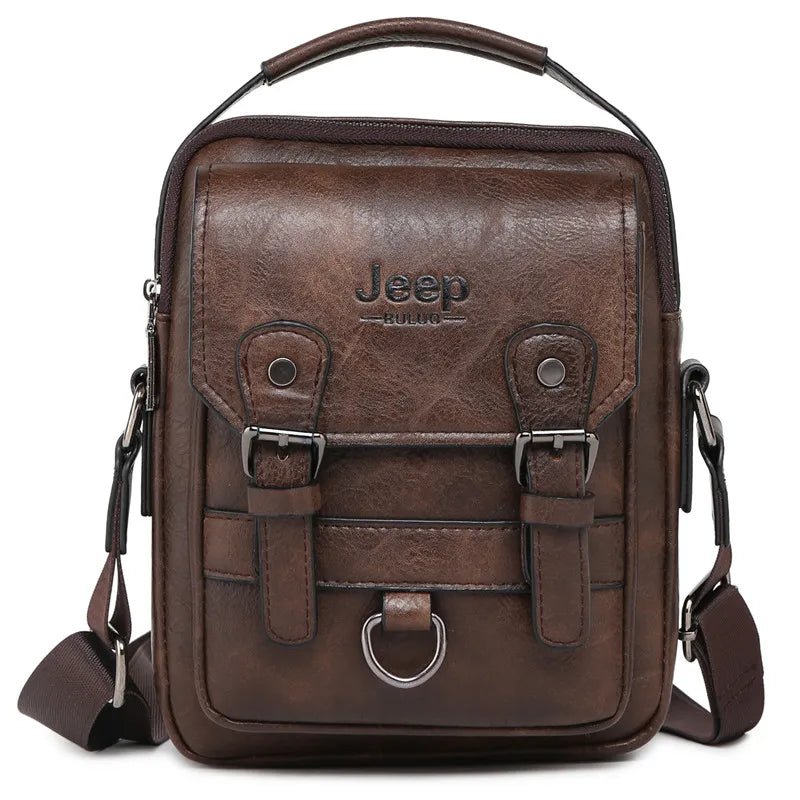 JEEP BULUO Multi - function Business Handbags Men New Man's Shoulder Bag Large Capacity Leather Messenger Bag Crossbody Big Brand - SMARTMARTNZ