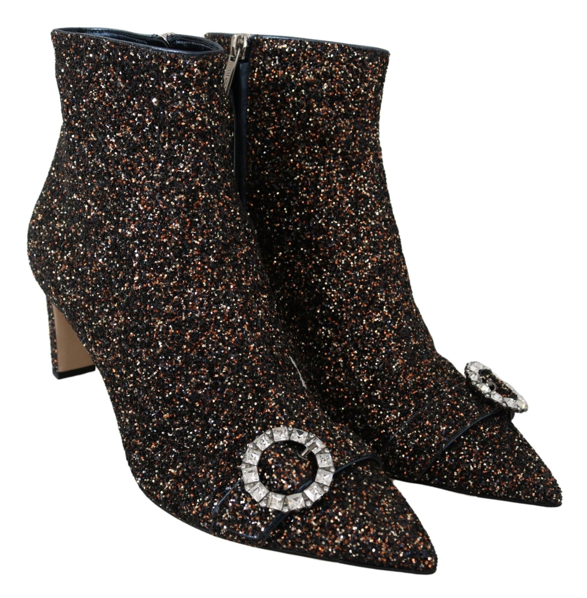 Jimmy Choo Amethyst Mix Hanover Heeled Glitter Boots - SMARTMARTNZ