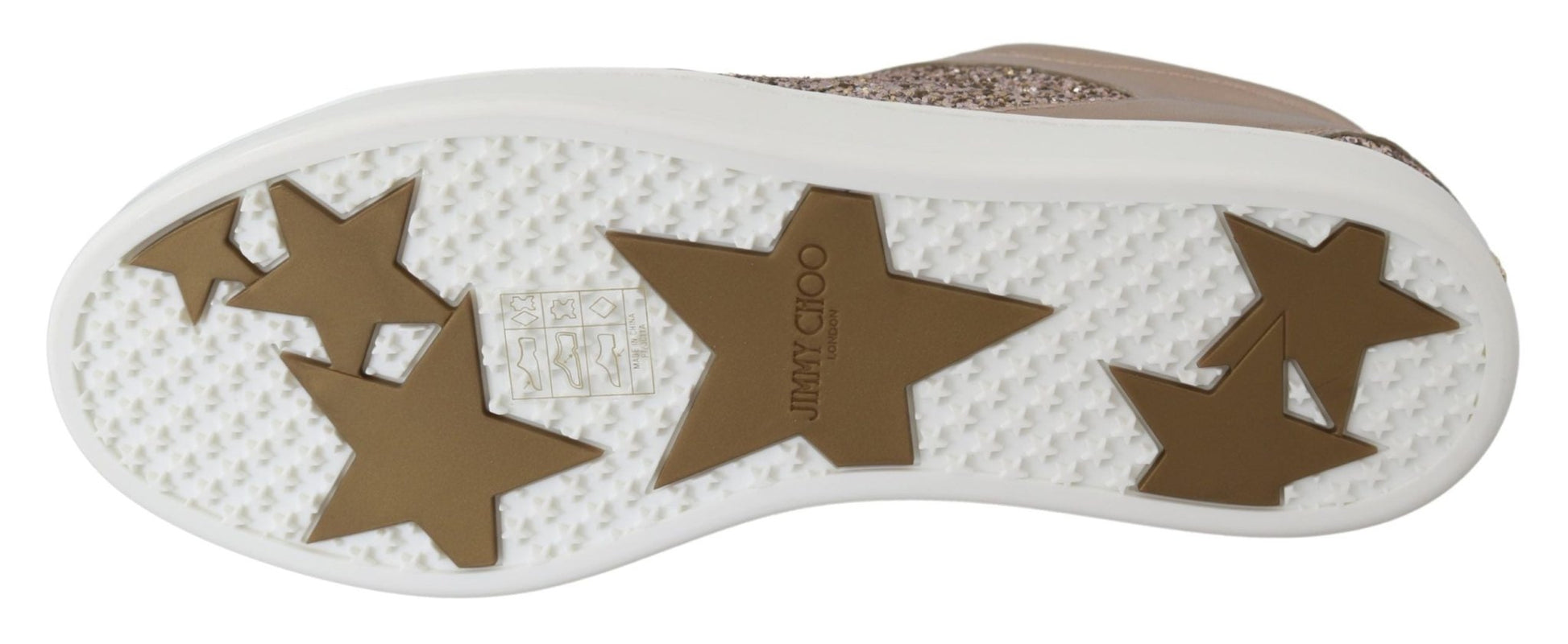 Jimmy Choo Ballet Pink Glitter Leather Sneakers - SMARTMARTNZ