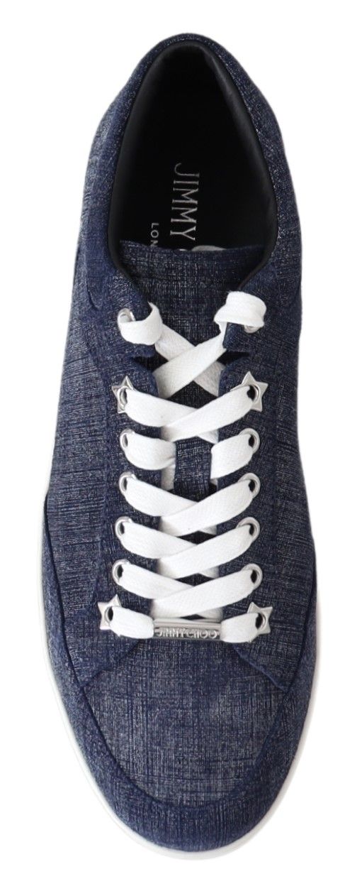 Jimmy Choo Chic Slip - On Blue Denim Suede Sneakers - SMARTMARTNZ