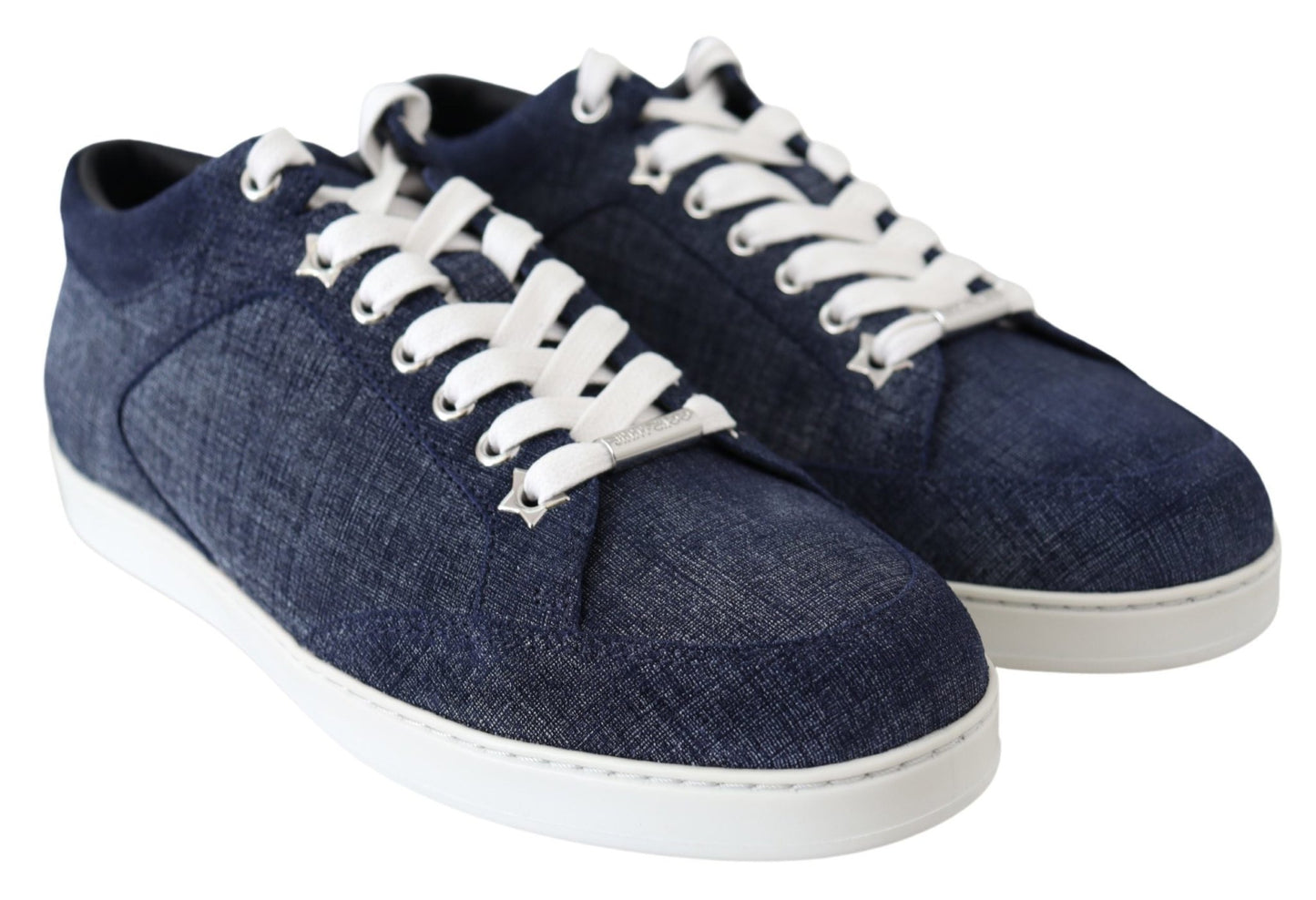 Jimmy Choo Chic Slip - On Blue Denim Suede Sneakers - SMARTMARTNZ