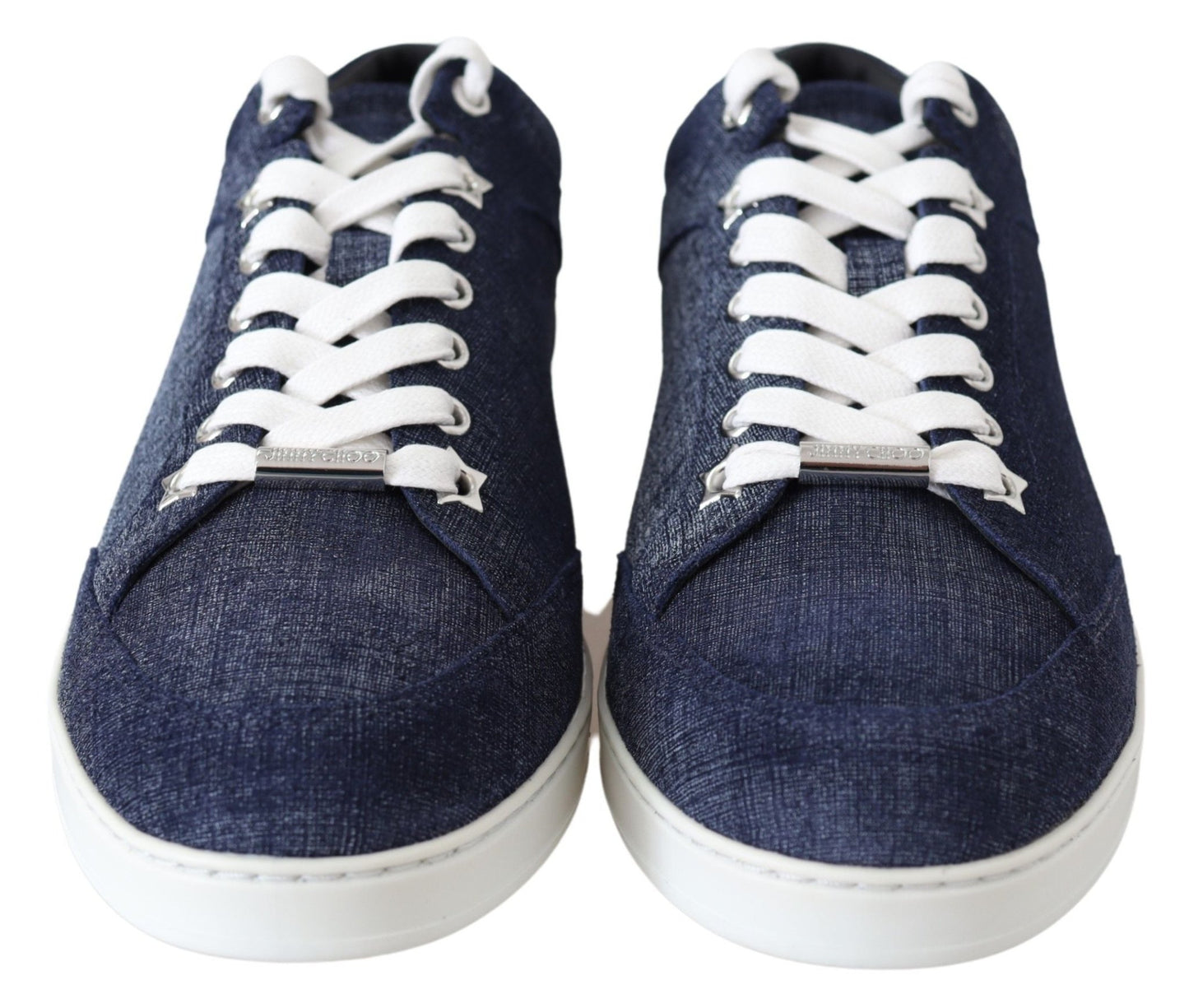 Jimmy Choo Chic Slip - On Blue Denim Suede Sneakers - SMARTMARTNZ