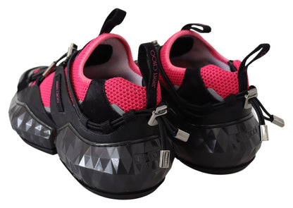 Jimmy Choo Electric Elegance Leather Mesh Sneakers - SMARTMARTNZ