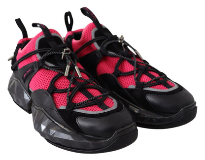 Jimmy Choo Electric Elegance Leather Mesh Sneakers - SMARTMARTNZ