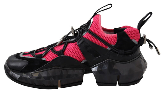 Jimmy Choo Electric Elegance Leather Mesh Sneakers - SMARTMARTNZ