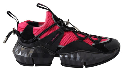 Jimmy Choo Electric Elegance Leather Mesh Sneakers - SMARTMARTNZ