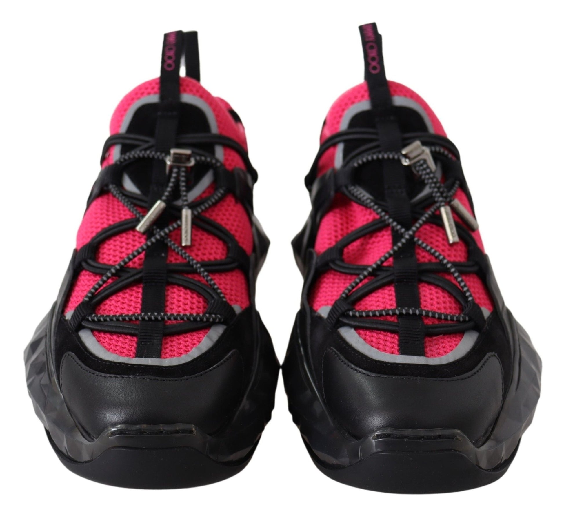 Jimmy Choo Electric Elegance Leather Mesh Sneakers - SMARTMARTNZ