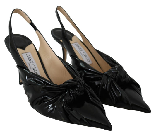 Jimmy Choo Elegant Black Leather Pointed Toe Pumps - SMARTMARTNZ