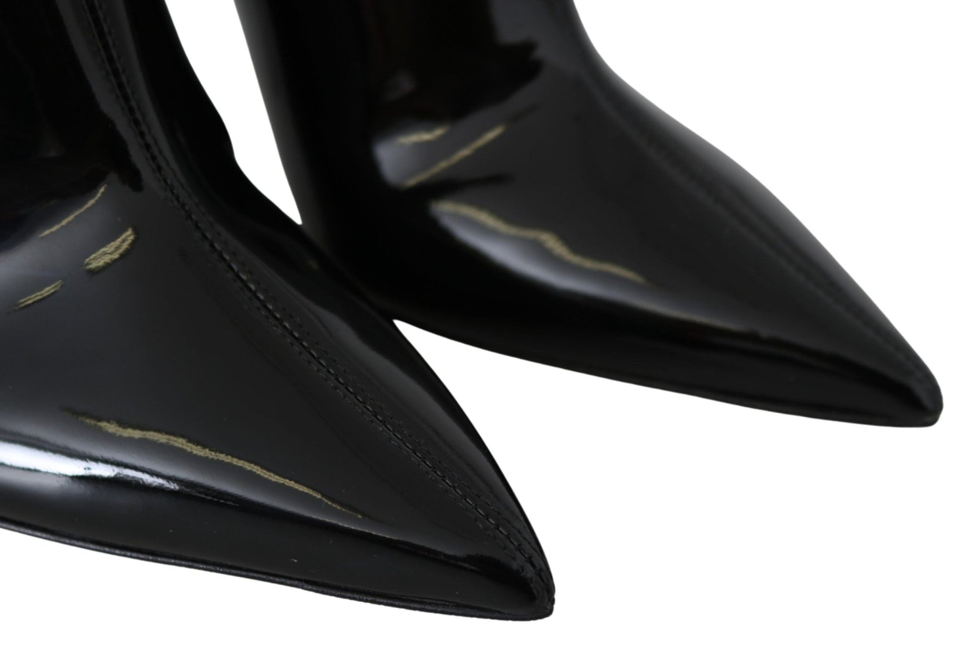 Jimmy Choo Elegant Black Patent Heeled Boots - SMARTMARTNZ