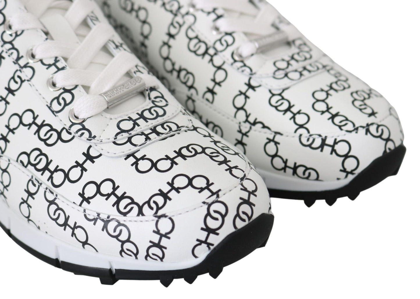 Jimmy Choo Elegant Monochrome Leather Sneakers - SMARTMARTNZ