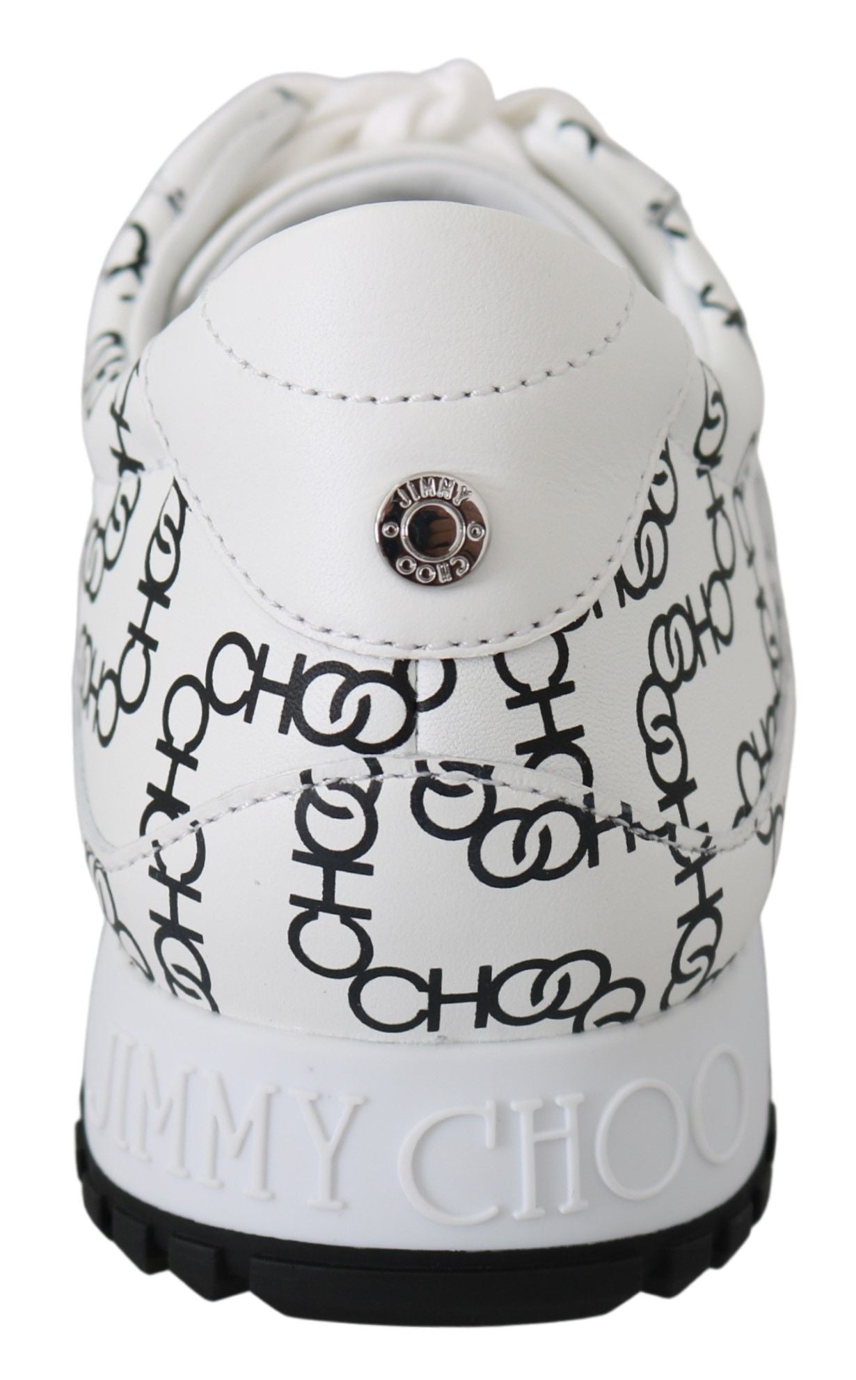 Jimmy Choo Elegant Monochrome Leather Sneakers - SMARTMARTNZ