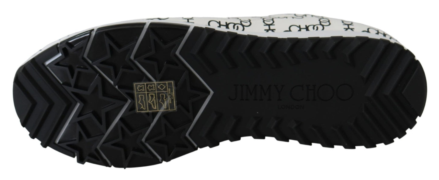 Jimmy Choo Elegant Monochrome Leather Sneakers - SMARTMARTNZ