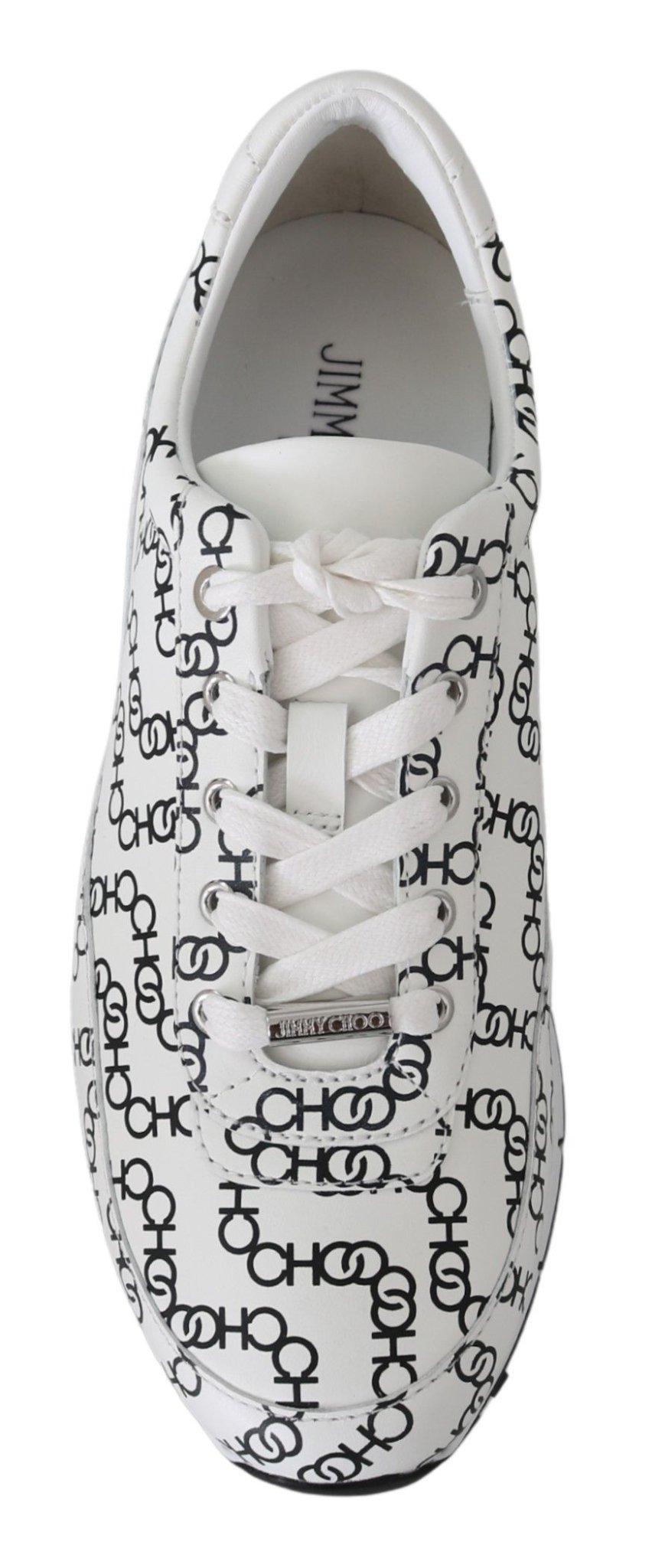 Jimmy Choo Elegant Monochrome Leather Sneakers - SMARTMARTNZ