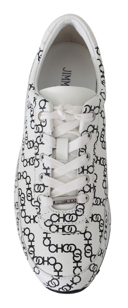 Jimmy Choo Elegant Monochrome Leather Sneakers - SMARTMARTNZ