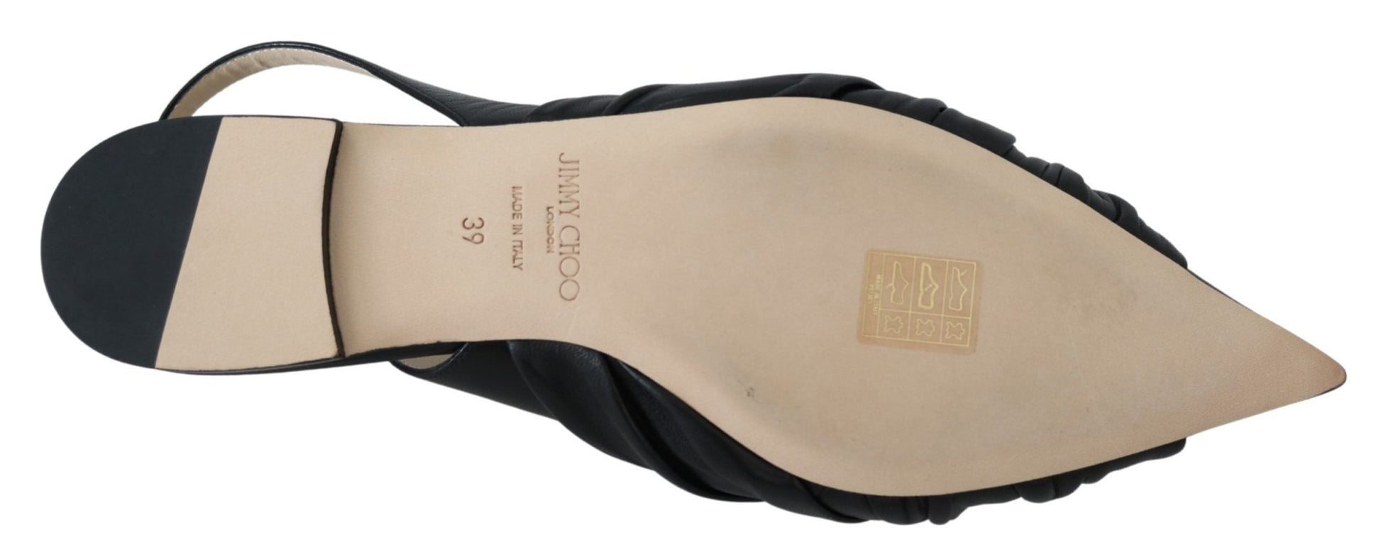 Jimmy Choo Elegant Pointed Toe Leather Flats - SMARTMARTNZ