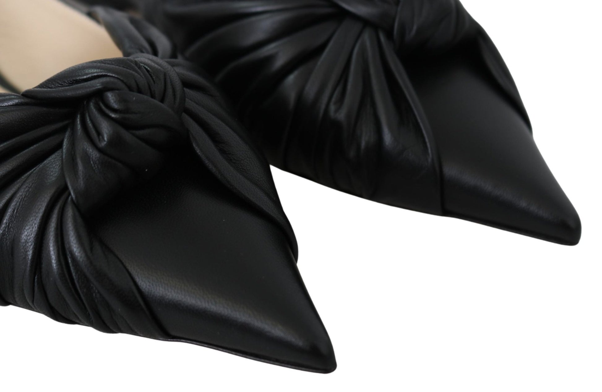 Jimmy Choo Elegant Pointed Toe Leather Flats - SMARTMARTNZ
