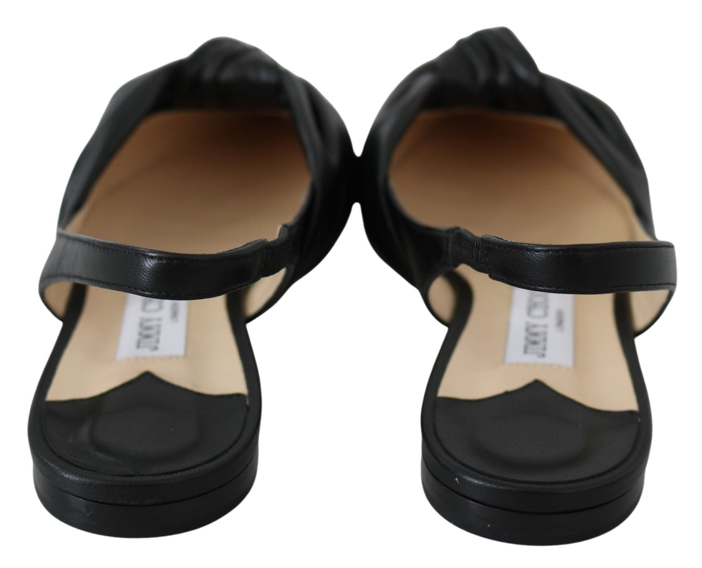 Jimmy Choo Elegant Pointed Toe Leather Flats - SMARTMARTNZ