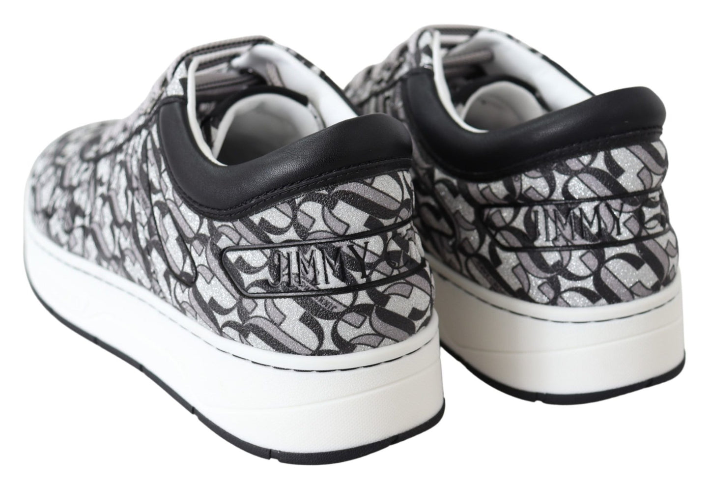 Jimmy Choo Glittering Slip - On Sneakers - Silver and Black - SMARTMARTNZ