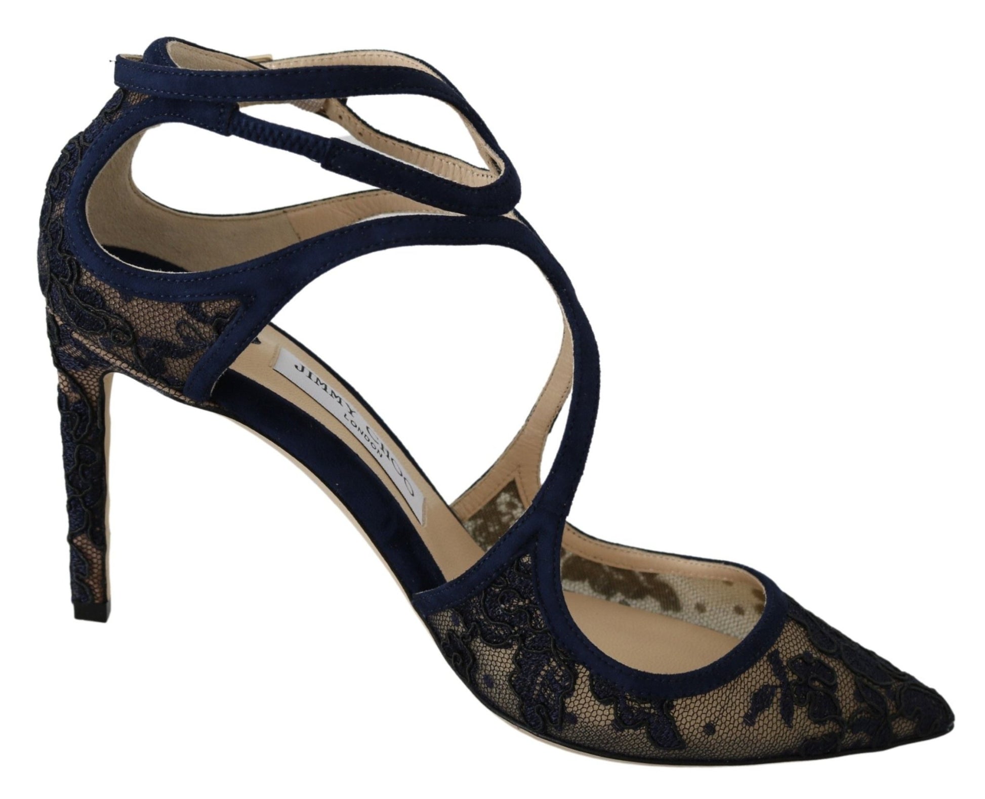Jimmy Choo Navy Lancer Leather Pumps Elegance Unleashed - SMARTMARTNZ