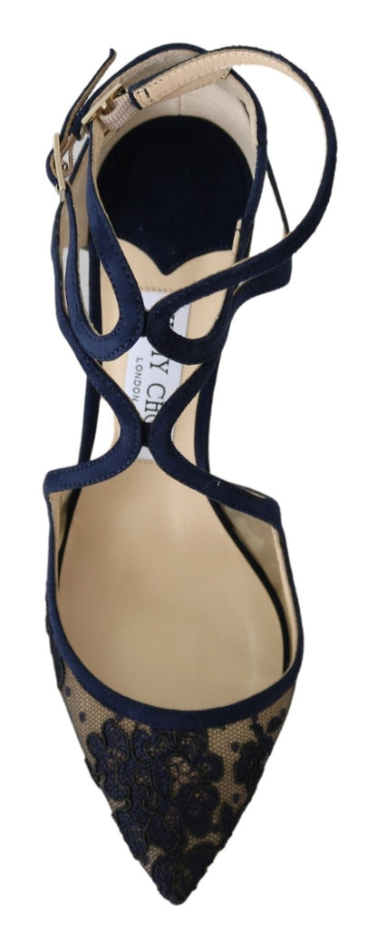 Jimmy Choo Navy Lancer Leather Pumps Elegance Unleashed - SMARTMARTNZ