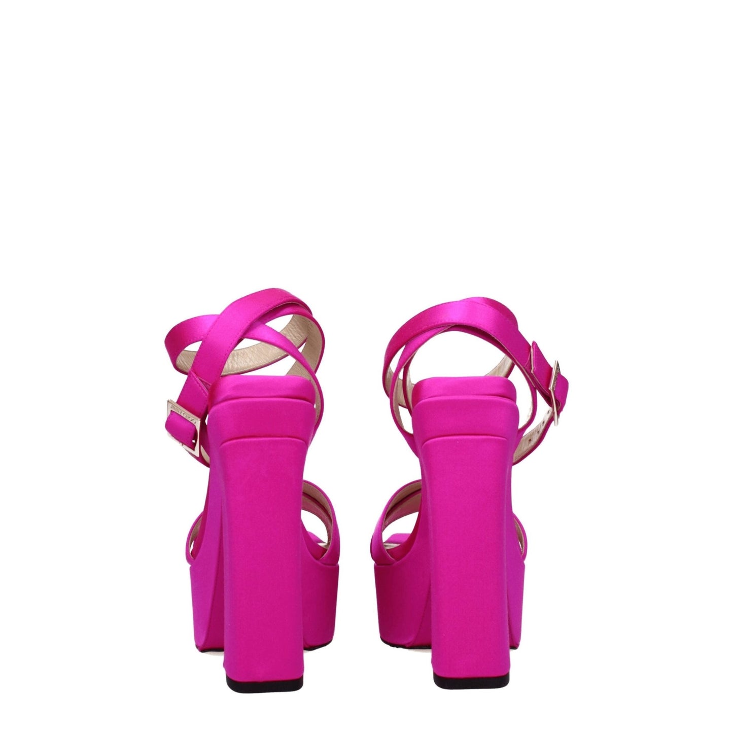 Jimmy Choo Pink Satin Platforms - SMARTMARTNZ