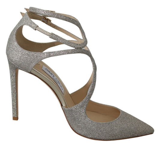 Jimmy Choo Platinum Ice Lancer Leather Pumps - Elegance Refined - SMARTMARTNZ