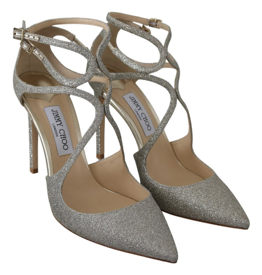 Jimmy Choo Platinum Ice Lancer Leather Pumps - Elegance Refined - SMARTMARTNZ
