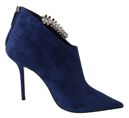 Jimmy Choo Pop Blue Crystal - Strap Heeled Boots - SMARTMARTNZ