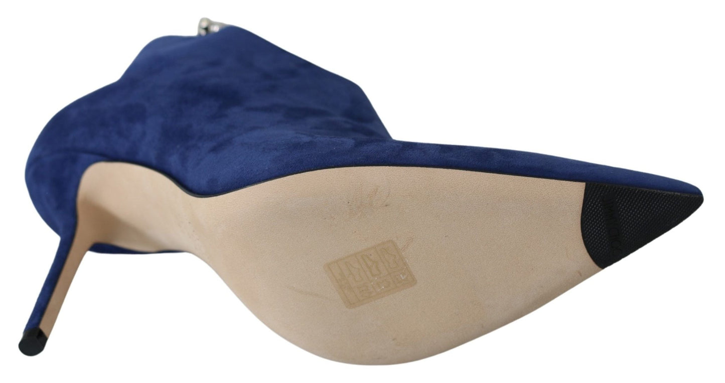 Jimmy Choo Pop Blue Crystal - Strap Heeled Boots - SMARTMARTNZ