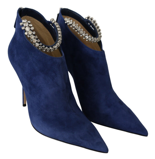 Jimmy Choo Pop Blue Crystal - Strap Heeled Boots - SMARTMARTNZ