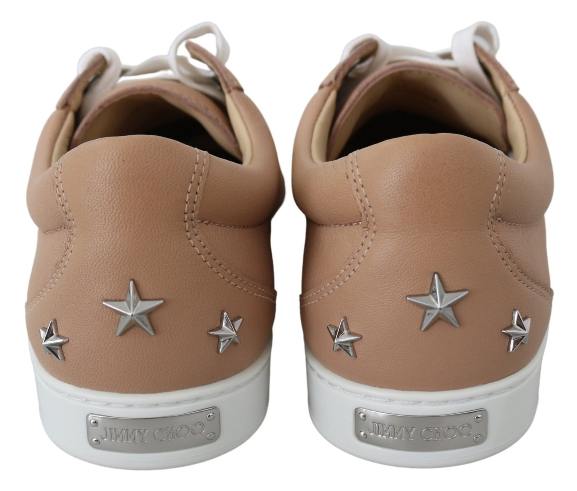 Jimmy Choo Powder Pink Nappa Leather Sneakers - SMARTMARTNZ