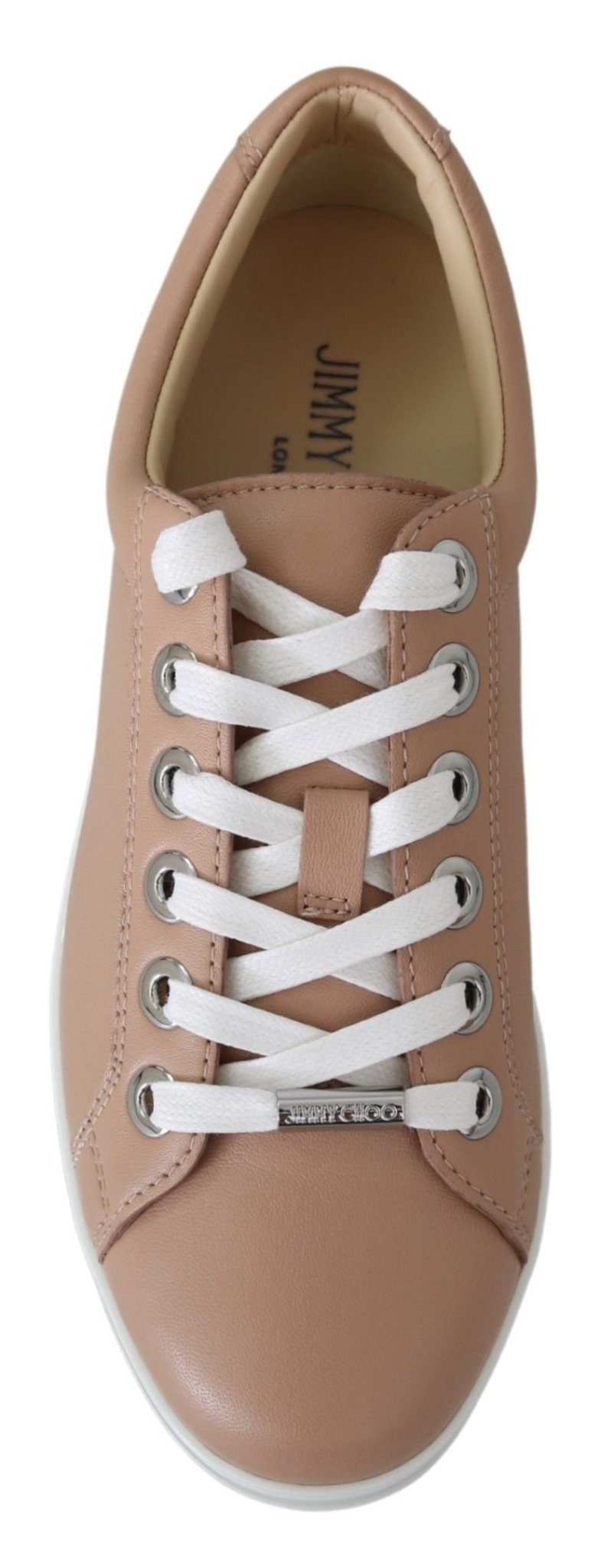 Jimmy Choo Powder Pink Nappa Leather Sneakers - SMARTMARTNZ