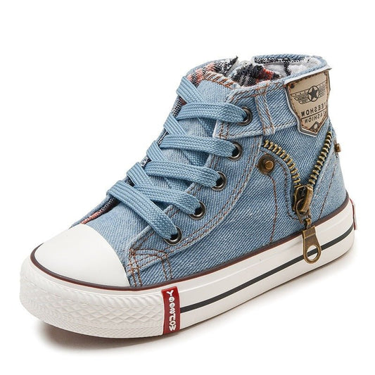 Kids’ Autumn Casual Shoes – Breathable Denim Sneakers & Canvas Boots for Boys & Girls - SMARTMARTNZ