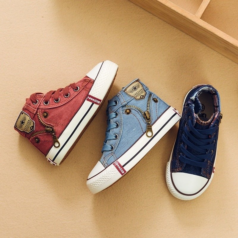 Kids’ Autumn Casual Shoes – Breathable Denim Sneakers & Canvas Boots for Boys & Girls - SMARTMARTNZ