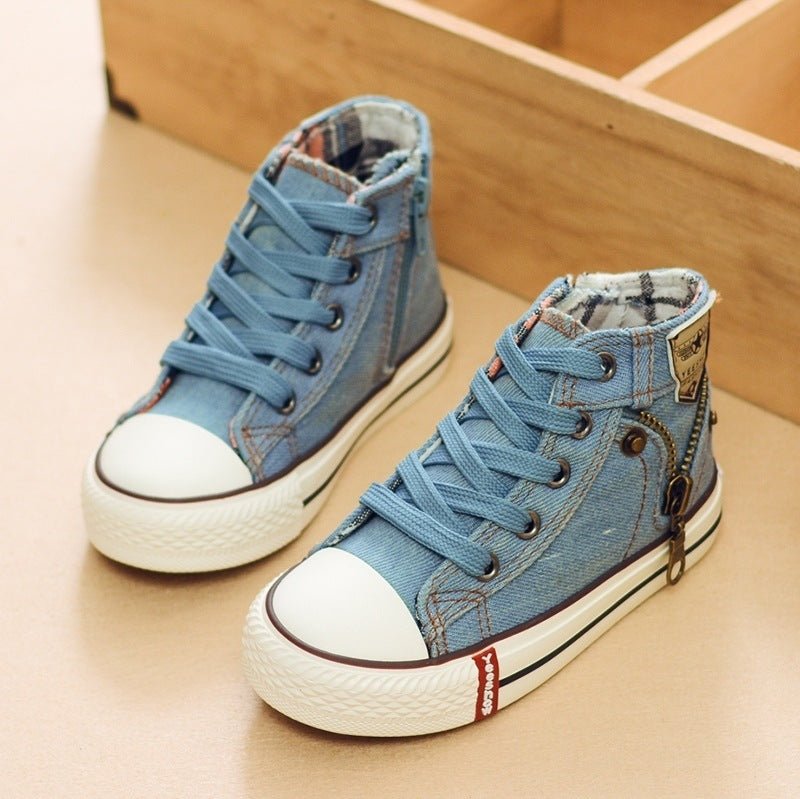 Kids’ Autumn Casual Shoes – Breathable Denim Sneakers & Canvas Boots for Boys & Girls - SMARTMARTNZ