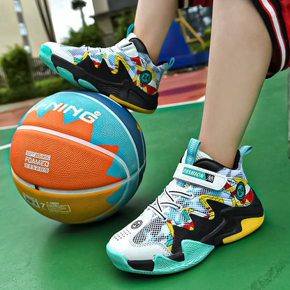 Kids’ Basketball Sneakers – Breathable Mesh & Durable Grip for Active Play - SMARTMARTNZ
