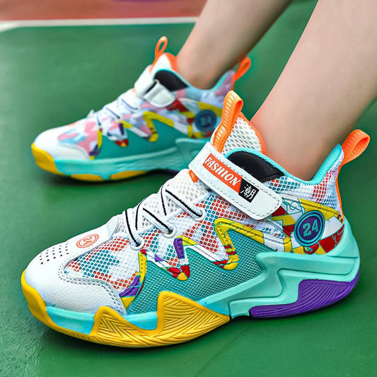 Kids’ Basketball Sneakers – Breathable Mesh & Durable Grip for Active Play - SMARTMARTNZ