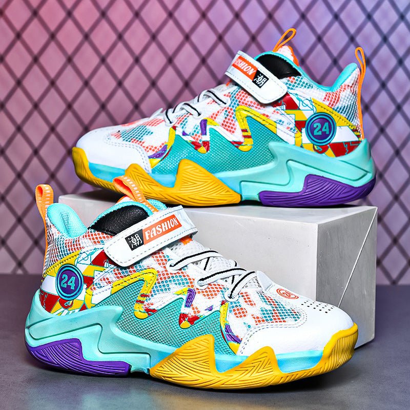 Kids’ Basketball Sneakers – Breathable Mesh & Durable Grip for Active Play - SMARTMARTNZ