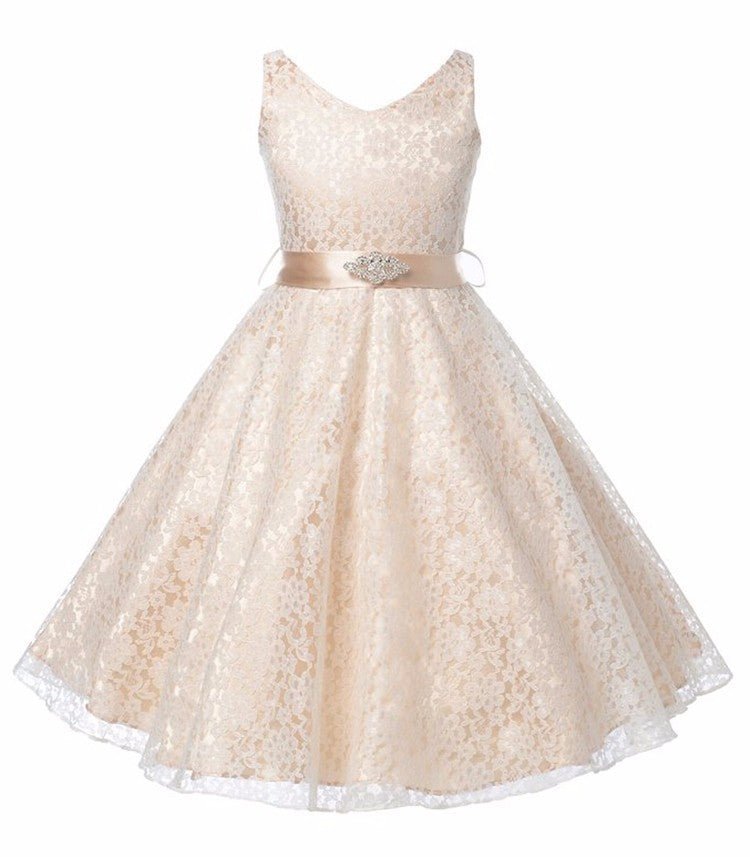 Kids Girls Lace Costume Dress Perfect for Parties, Events & Special Occasions - SMARTMARTNZ