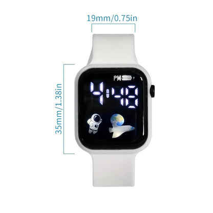 Kids Watch Sport LED Digital Watches Spaceman Silicone Strap Waterproof Electronic Wristwatch for Children Boys Girls Gifts - SMARTMARTNZ