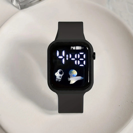 Kids Watch Sport LED Digital Watches Spaceman Silicone Strap Waterproof Electronic Wristwatch for Children Boys Girls Gifts - SMARTMARTNZ