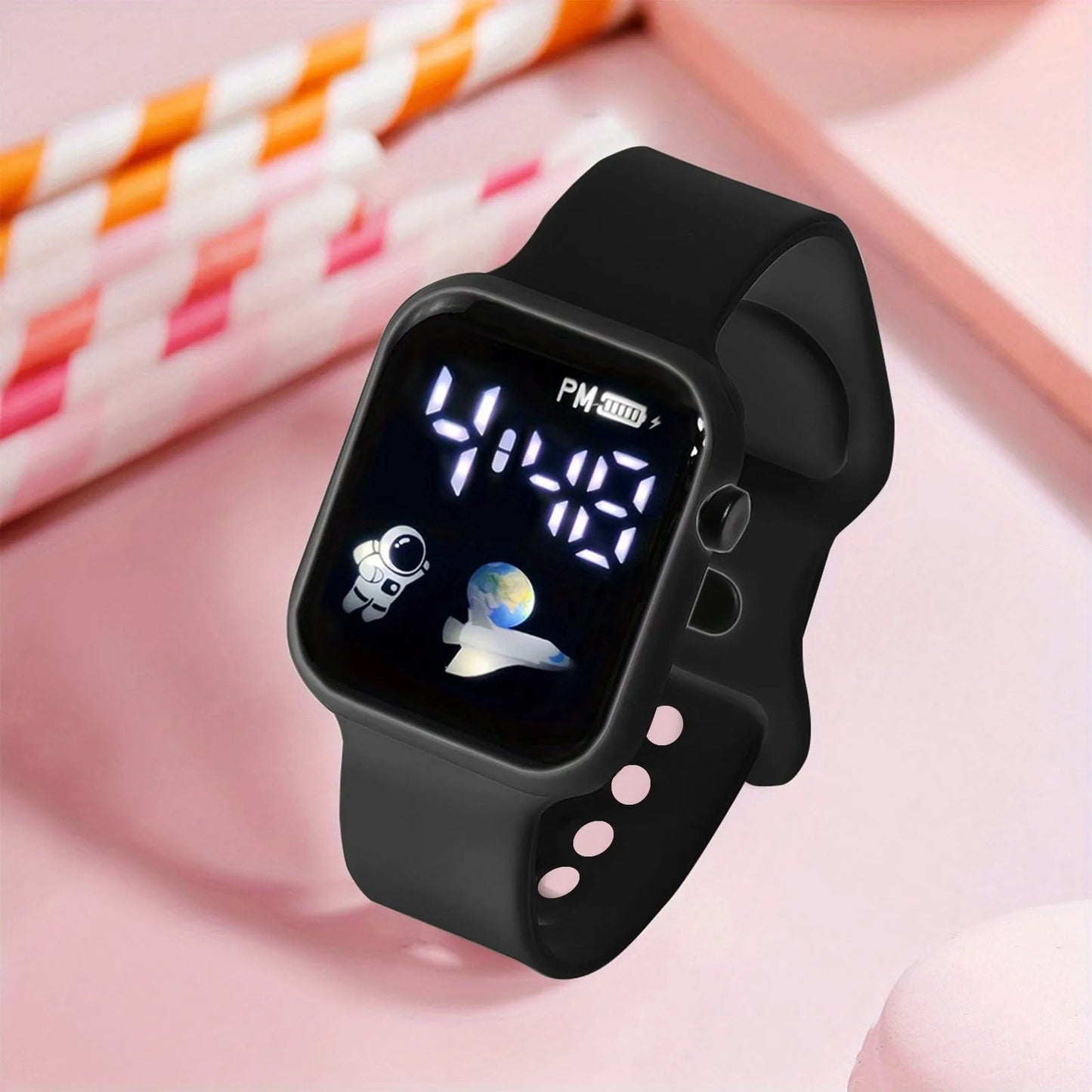 Kids Watch Sport LED Digital Watches Spaceman Silicone Strap Waterproof Electronic Wristwatch for Children Boys Girls Gifts - SMARTMARTNZ