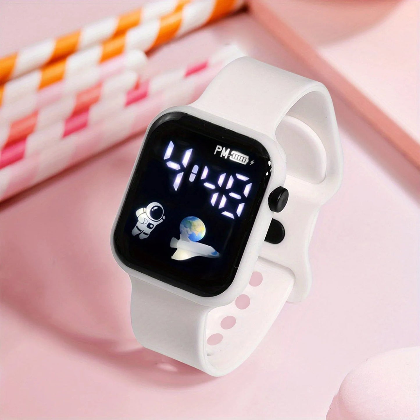 Kids Watch Sport LED Digital Watches Spaceman Silicone Strap Waterproof Electronic Wristwatch for Children Boys Girls Gifts - SMARTMARTNZ
