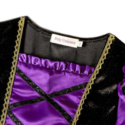 Kids’ Witch Costume with Skirt – Halloween Special Spooky • Sparkly • Perfect for Trick - or - Treat Magic - SMARTMARTNZ