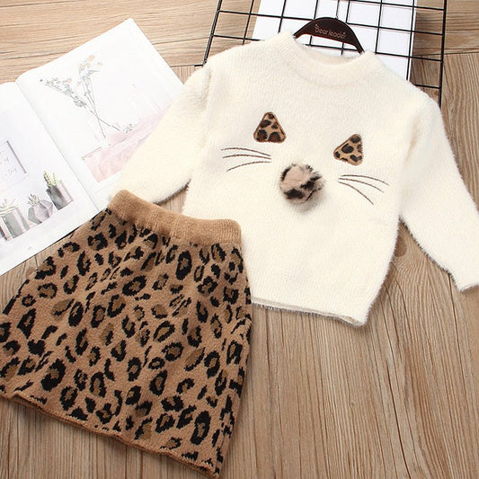 Knitted Sweater Outfit for Children 2 - Piece Set | Stretchy & Breathable | Everyday Wear - SMARTMARTNZ