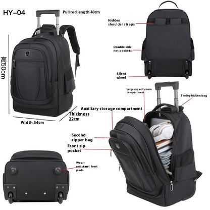 Large Capacity Drawbar Oxford Cloth Backpack - SMARTMARTNZ